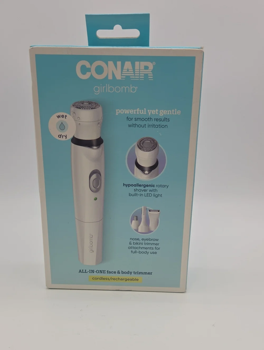 Conair Girlbomb Hypoallergenic White Face & Body Trimmer